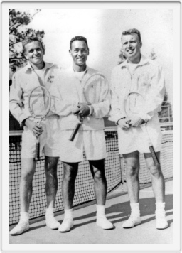 Whitney, Butch Kerkorian, Bob Hill<br>San Jose State circa 1959